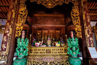 Dinh Pagoda in Quan Lan island, Bai Tu Long Bay, Vietnam. Photo taken in south east Asia, Ha Long area.