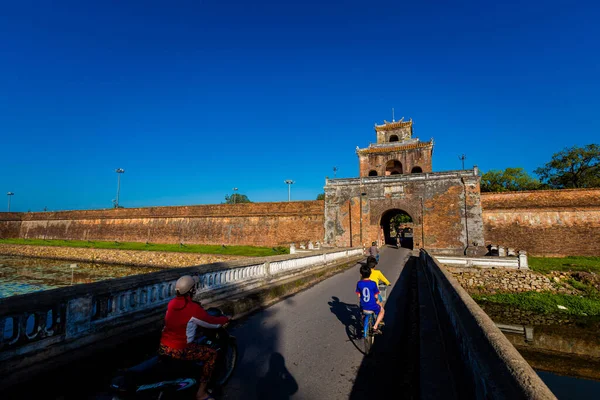 Beautiful Architecture Photo Imperial City Citadel Hue Vietnam Popular Visitors — Foto Stock