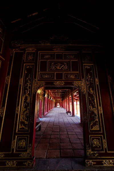 Beautiful Architecture Photo Imperial City Citadel Hue Vietnam Popular Visitors — 图库照片