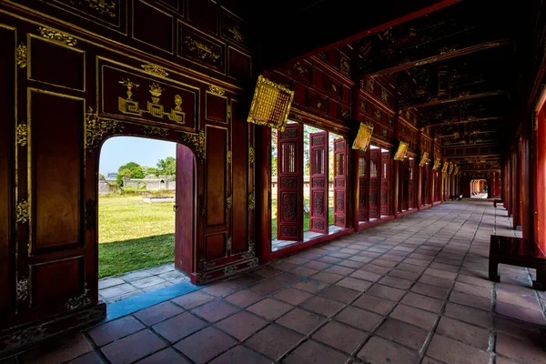 Beautiful Architecture Photo Imperial City Citadel Hue Vietnam Popular Visitors — Stok fotoğraf