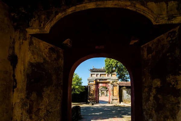 Beautiful Architecture Photo Imperial City Citadel Hue Vietnam Popular Visitors — Fotografia de Stock