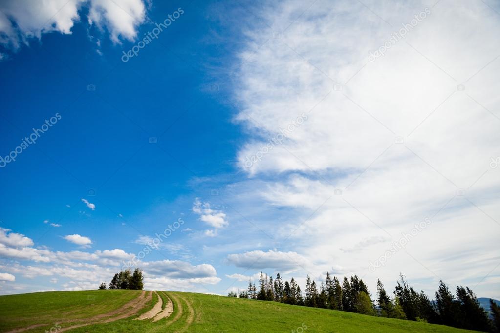 Beautiful Beskidy mountains landscape