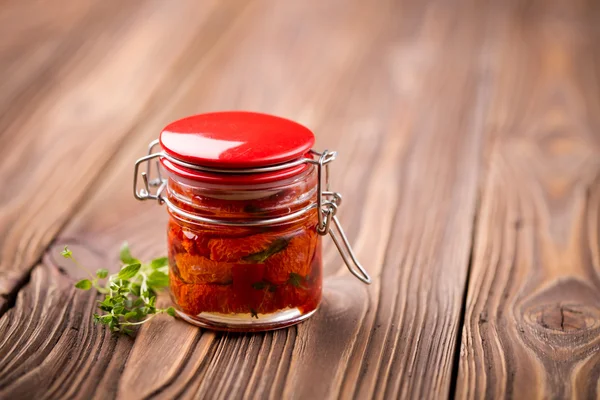 Natural diy home dried tomatoes — Stock Photo, Image
