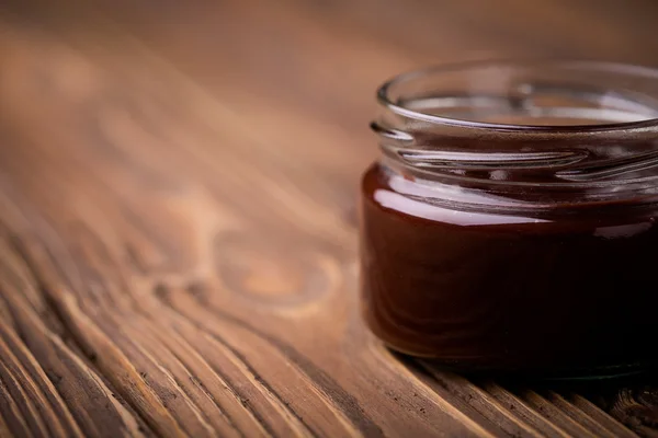 Natural diy homemade chocolate jam — Stock Photo, Image