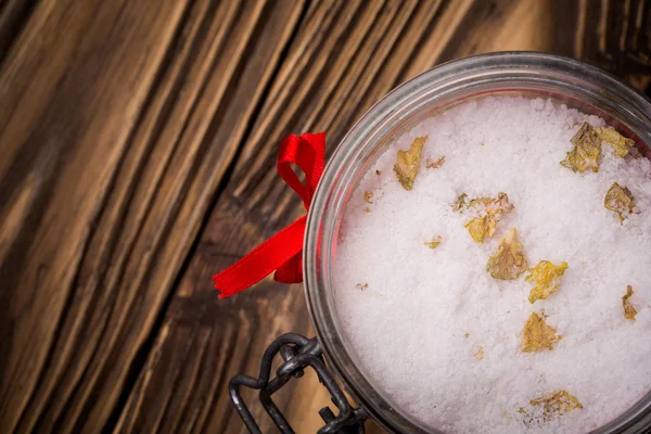 Natural handmade rose body scrub — Stock Photo, Image