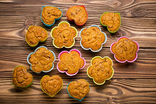 Deliciosos cupcakes caseros de mijo de calabaza —  Fotos de Stock