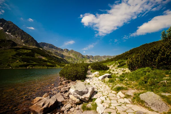 美丽的塔特拉山区景观五个湖泊谷 — 图库照片