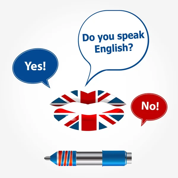 İngilizce biliyor musun? — Stok Vektör