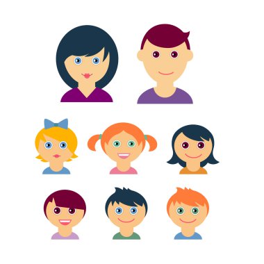 Aile vektör ikonlar