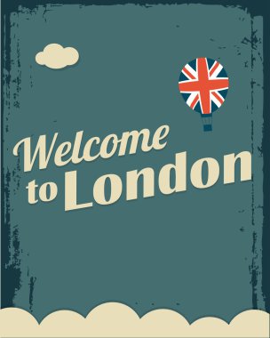 Londra poster için hoş geldiniz