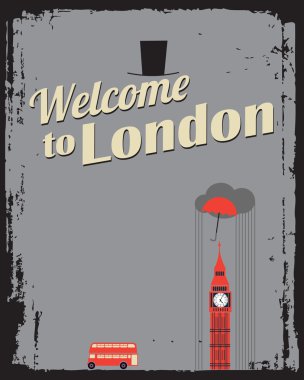 Londra poster için hoş geldiniz