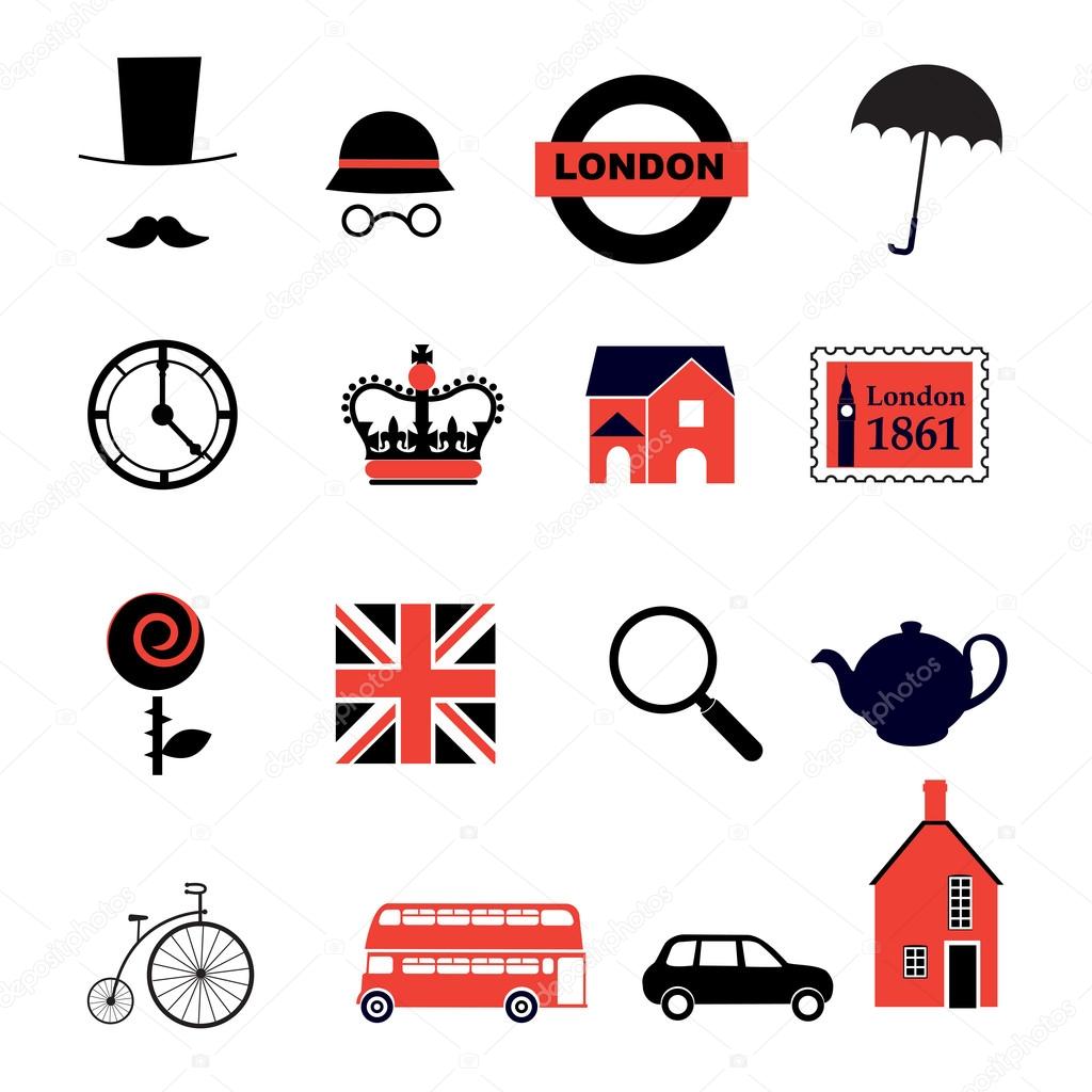 Set of british icons