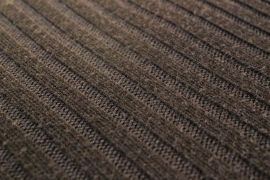 Kahverengi yün örme kumaş açı