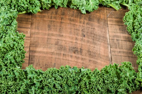 Kale frame room for text — Stock Photo, Image