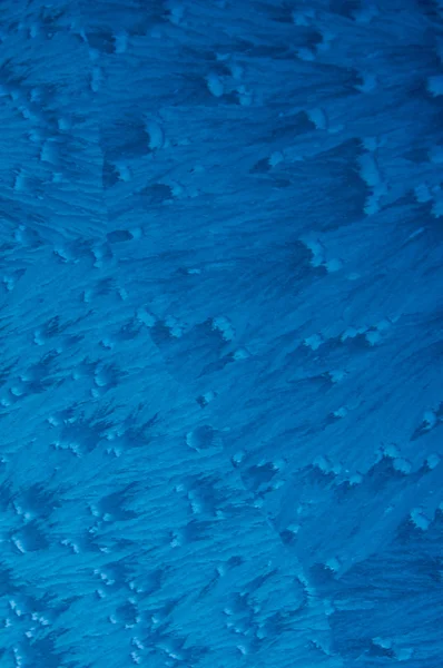 Kék jég fagy-a üveg — Stock Fotó