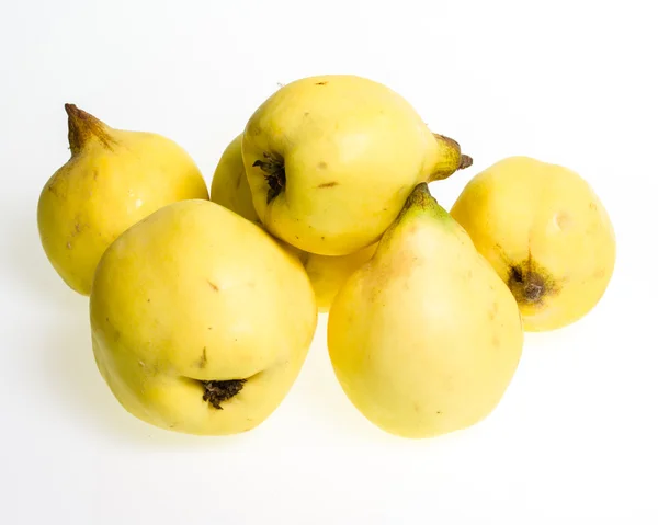 Group of quince fruit on white — Stock Photo, Image