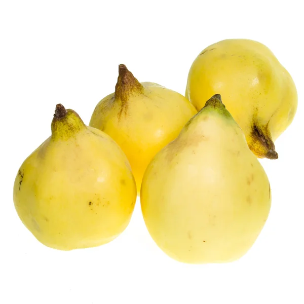 Group of quince fruit on white — Stock Photo, Image