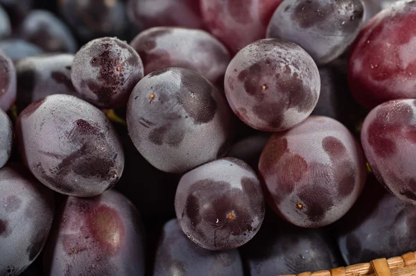 Fresh red grapes close up — Stock Photo, Image