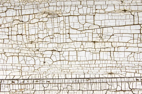 Legno verniciato bianco con finitura incrinata — Foto Stock