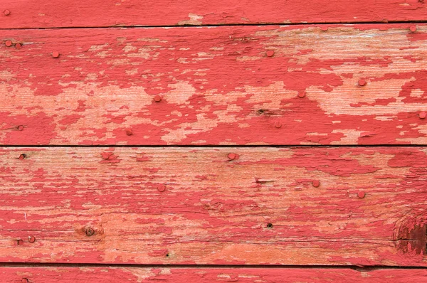 Rot lackierte hölzerne Abstellgleise — Stockfoto