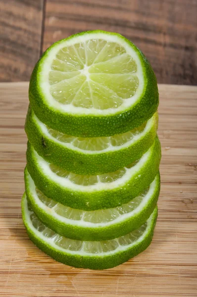 Stack of lime slices — Stock Photo, Image