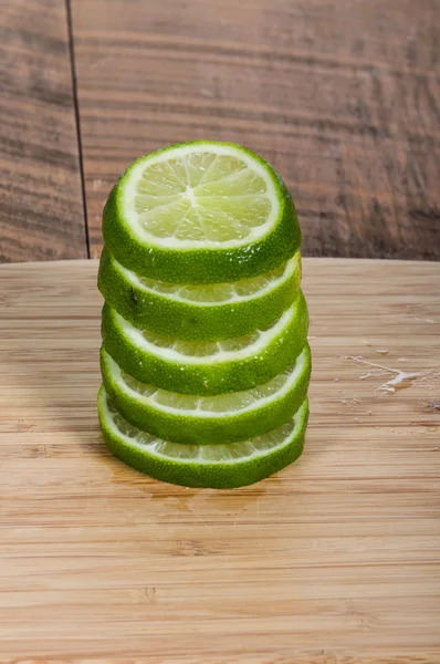 Stack of lime slices — Stock Photo, Image