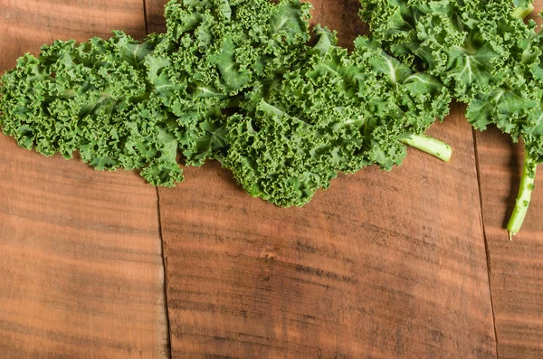 Curly kale leaves for border — Stock Photo, Image