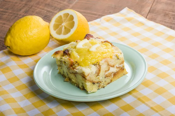 Budino di pane di semi di limone — Foto Stock