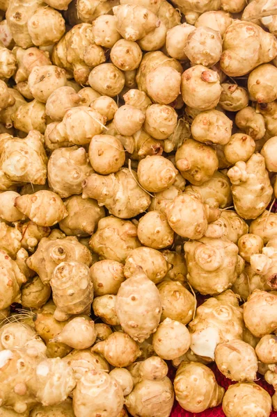 Jerusalem artichoke tubers at the market — Stock Photo, Image