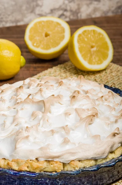 Fresh baked lemon meringue pie — Stock Photo, Image