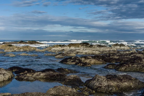 Pacific coast tide pool with clouds — Stock Photo, Image