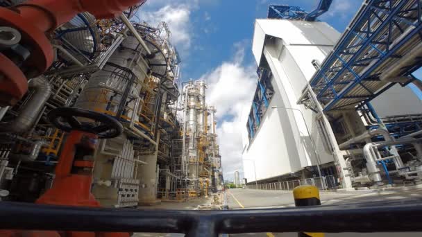 Planta de refinería de petróleo, Time lapse — Vídeo de stock