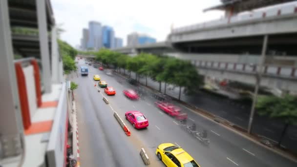 Traffic road in Bangkok city of Thailand — Stock Video