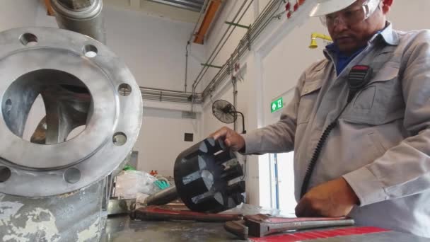 Elektrik Santralinde Çalışan Çalışanlar — Stok video