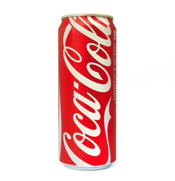 Thailand , Rayong - September 04, 2014: Photo of long can of Coc — Stock Photo, Image