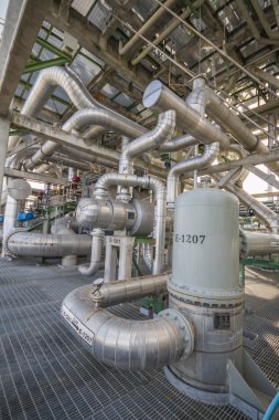 Isı değiştirici boru hattı ile