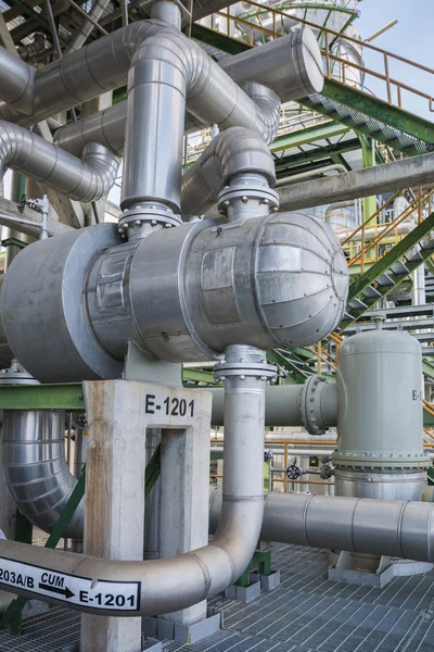 Intercambiador de calor en planta de refinería —  Fotos de Stock