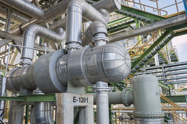 Heat exchanger in refinery plant Stock Picture