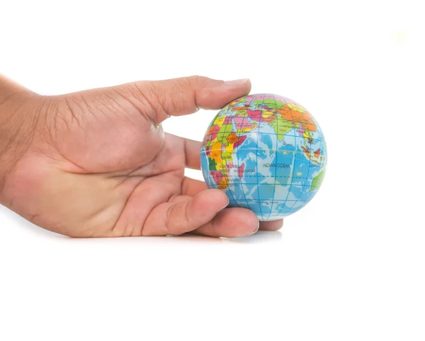 Hand with little world — Stock Photo, Image