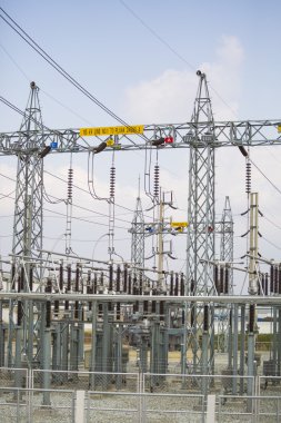 Steel structure of Power electrical substation yard