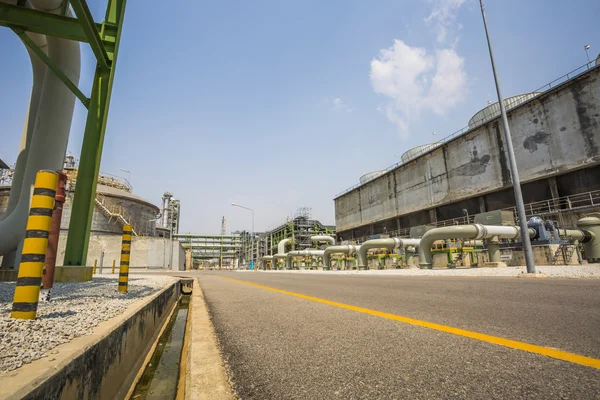 Street in industrial plant — Stok fotoğraf