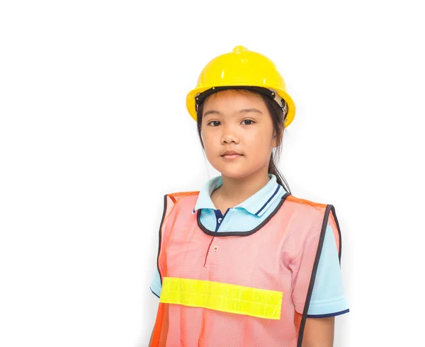 Asian children with personal protection suit — Stock Photo, Image