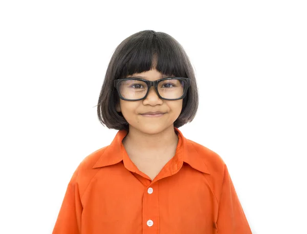 Asiatische Kinder lächeln auf weißem Hintergrund — Stockfoto