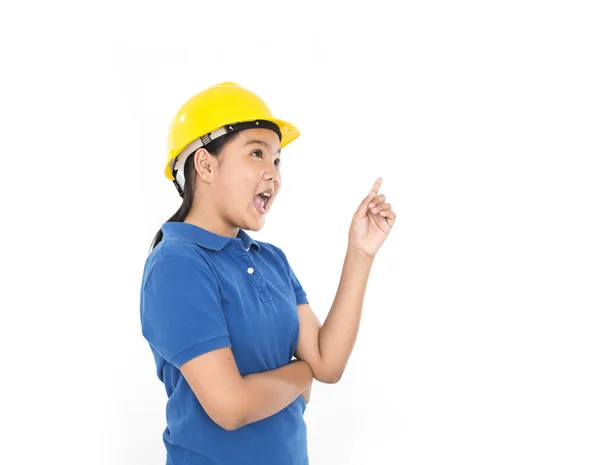 Niños con casco de seguridad —  Fotos de Stock