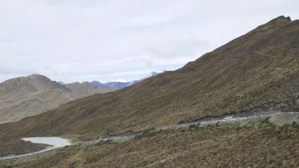 Panorama Pico Coronet Nueva Zelanda Durante Primavera — Vídeos de Stock