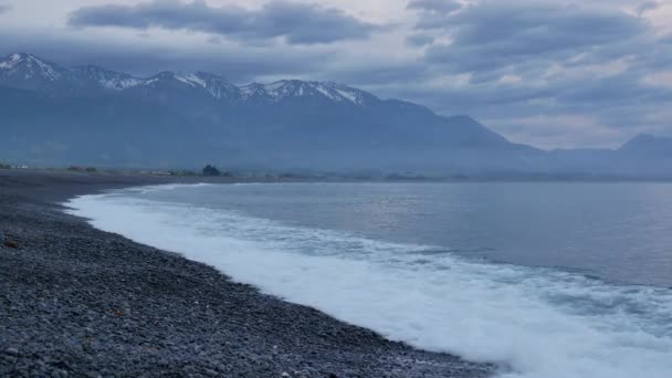 Pláž Kaikoura Jižní Ostrov Nový Zéland — Stock video