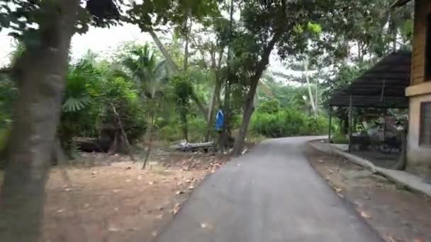 POV drive bij Malays kampung. — Stockvideo