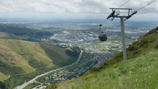 Christchurch Gondola offre spettacolari in cima a Port Hill. — Video Stock