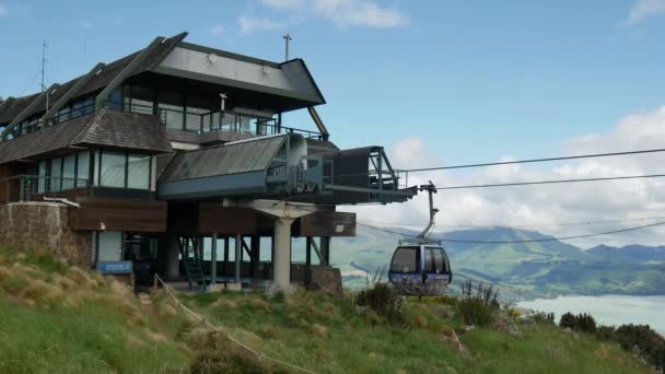 Christchurch gondola a Port Hill tetején. — Stock videók