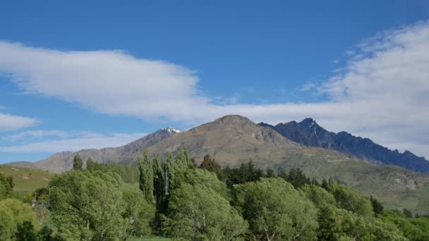 Mount Remarkable Surrounding View Old Lover Shotover Bridge Queenstown New — Stock Video